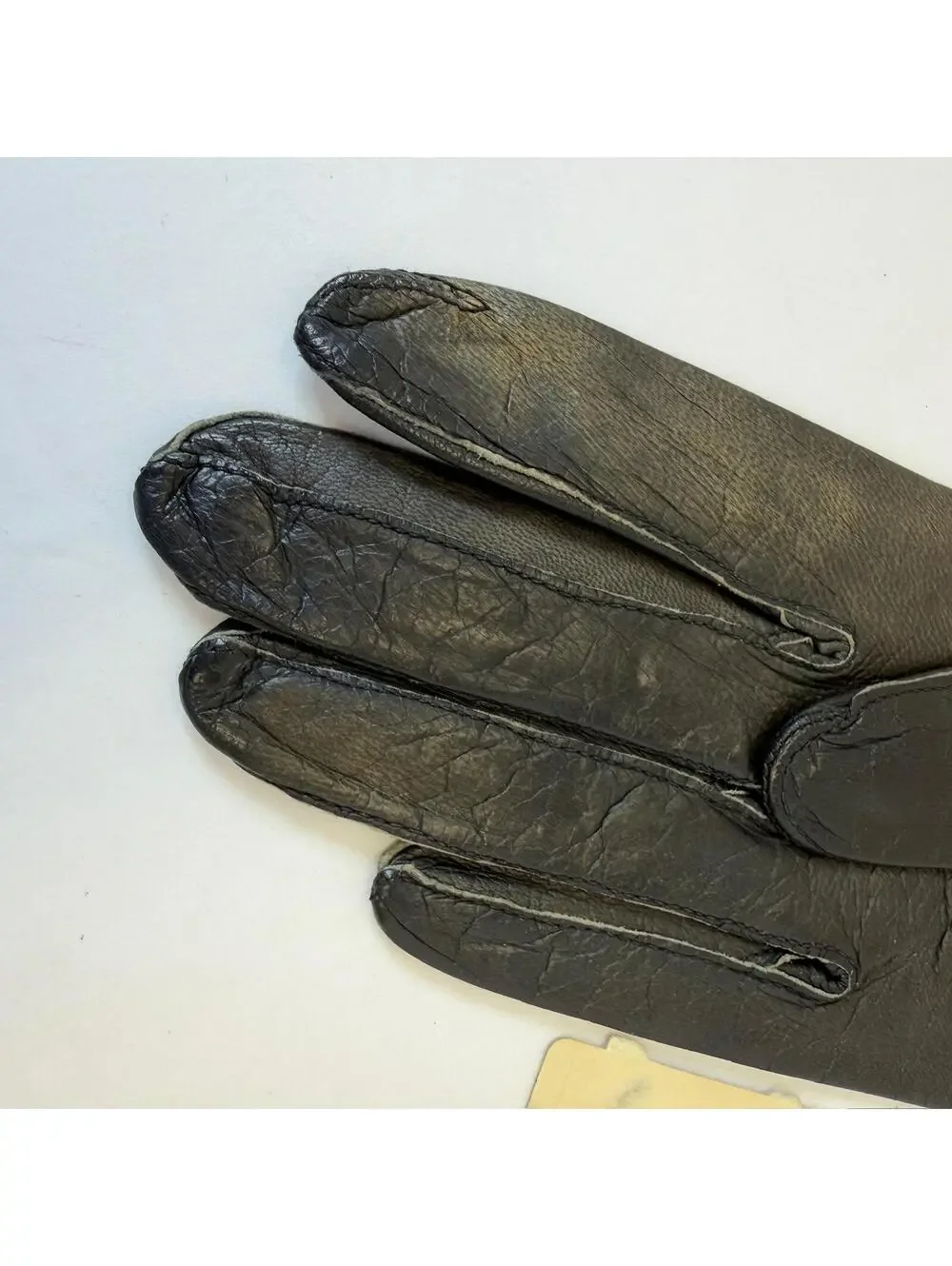 Bonwit Teller Leather Gloves‎ Cashmere Lined Women's Size 6 1/2 Made in France